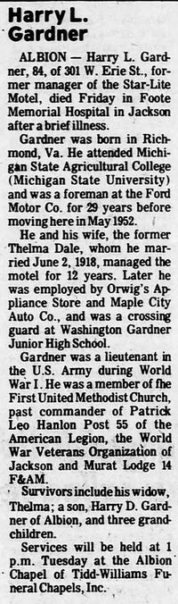 Star Lite Motel - May 1975 Former Manager Passes Away (newer photo)